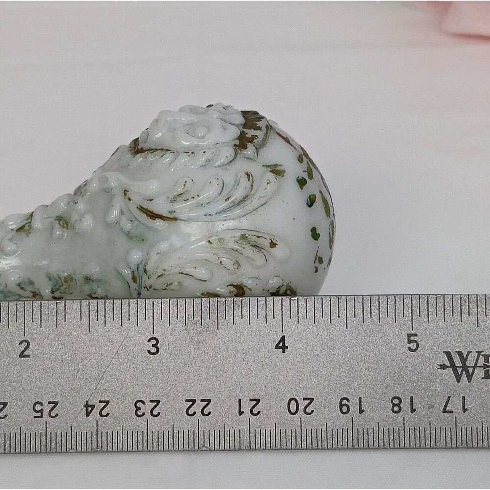 Antique Victorian Milk Glass Decanter Monkey Face Stopper Plug Replacement